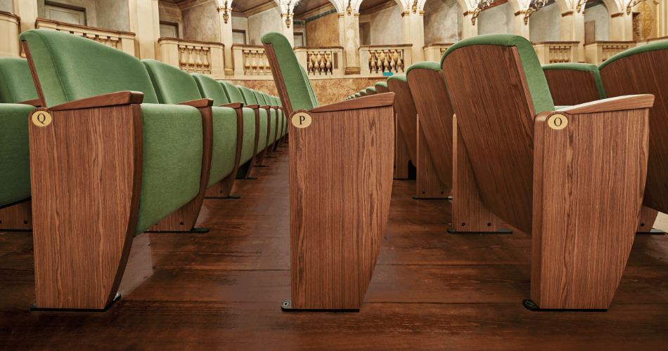 Curved plywood for the seats of the Teatro Comunale in Bologna